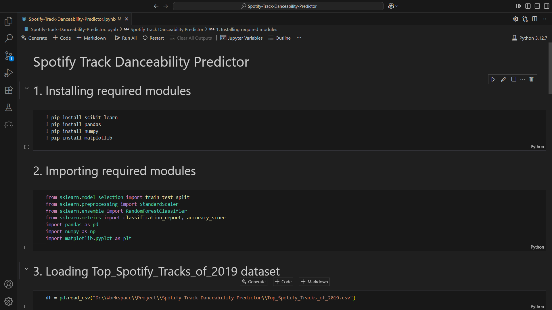 Spotify Danceability Predictor